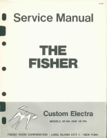 Fisher CUSTOM-ELECTRA-48-IP - Service Manual